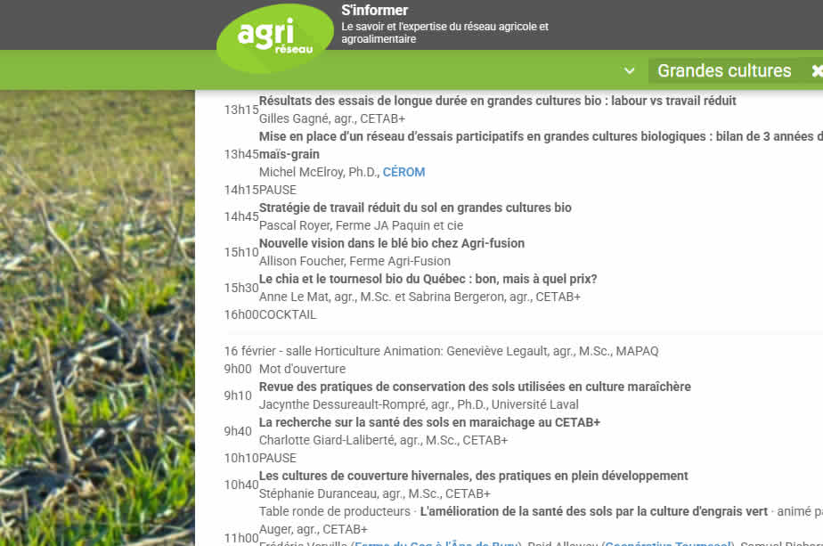 9e colloque Bio pour tous : Nouvelle vision dans le blé bio chez agri-fusion